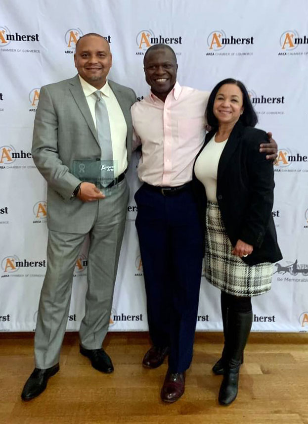 Sid and Isabel Ferreira with ABC Board President Keith Nesbitt